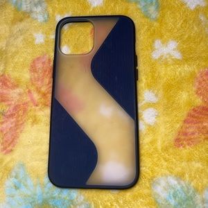 Navy and clear iPhone 12 pro max phone case